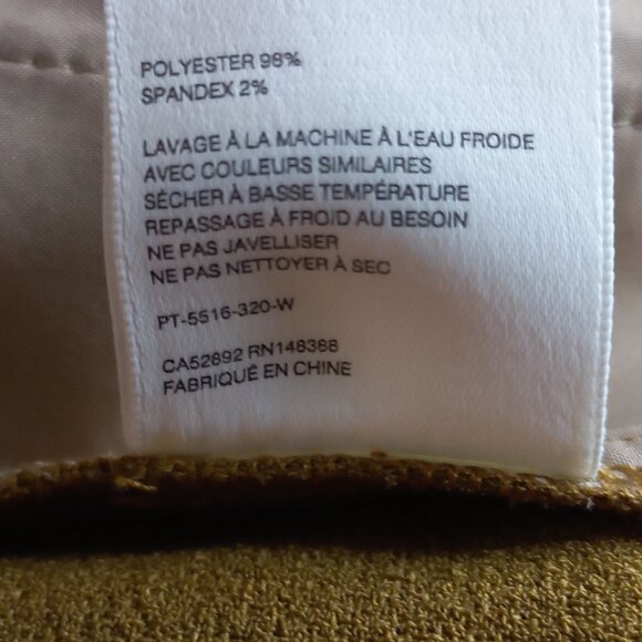 OAK + FORT mustard wide leg dress pants - Picture 11 of 13